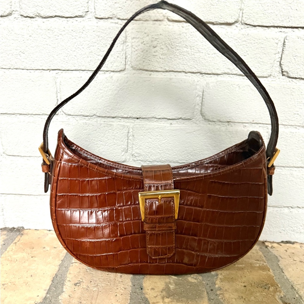 🇮🇹MADE IN ITALY 🇮🇹 Croc Embossed Leather Bag